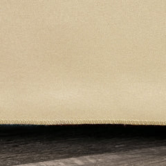 6 ft Rectangular Fitted Polyester Tablecloth Champagne