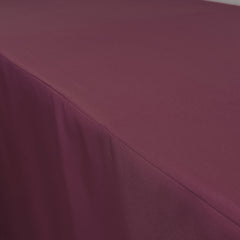 6 ft. Fitted Polyester Tablecloth Rectangular Eggplant