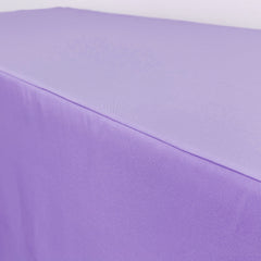 6 ft. Fitted Polyester Tablecloth Rectangular Lavender