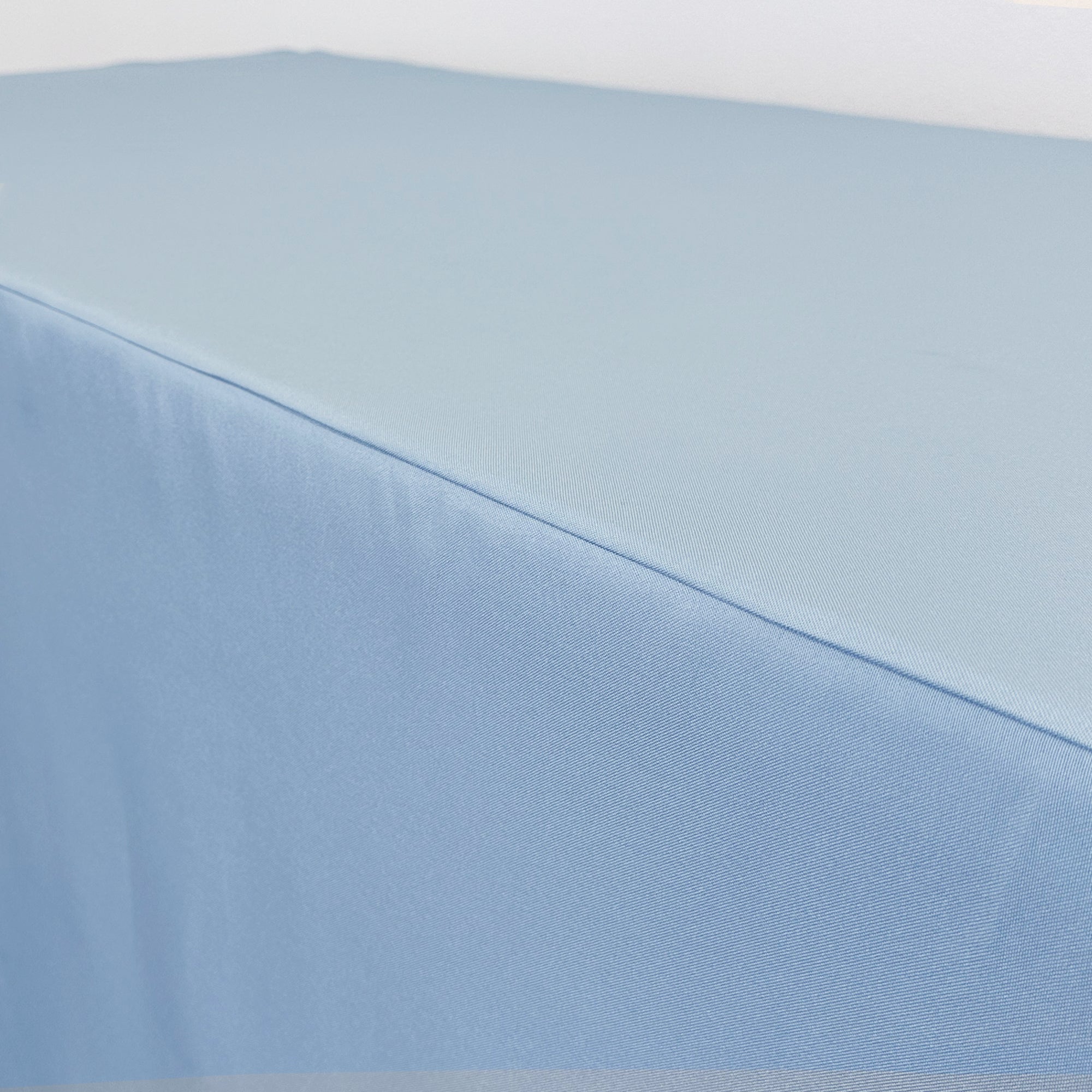 6 ft. Fitted Polyester Tablecloth Rectangular Light Blue