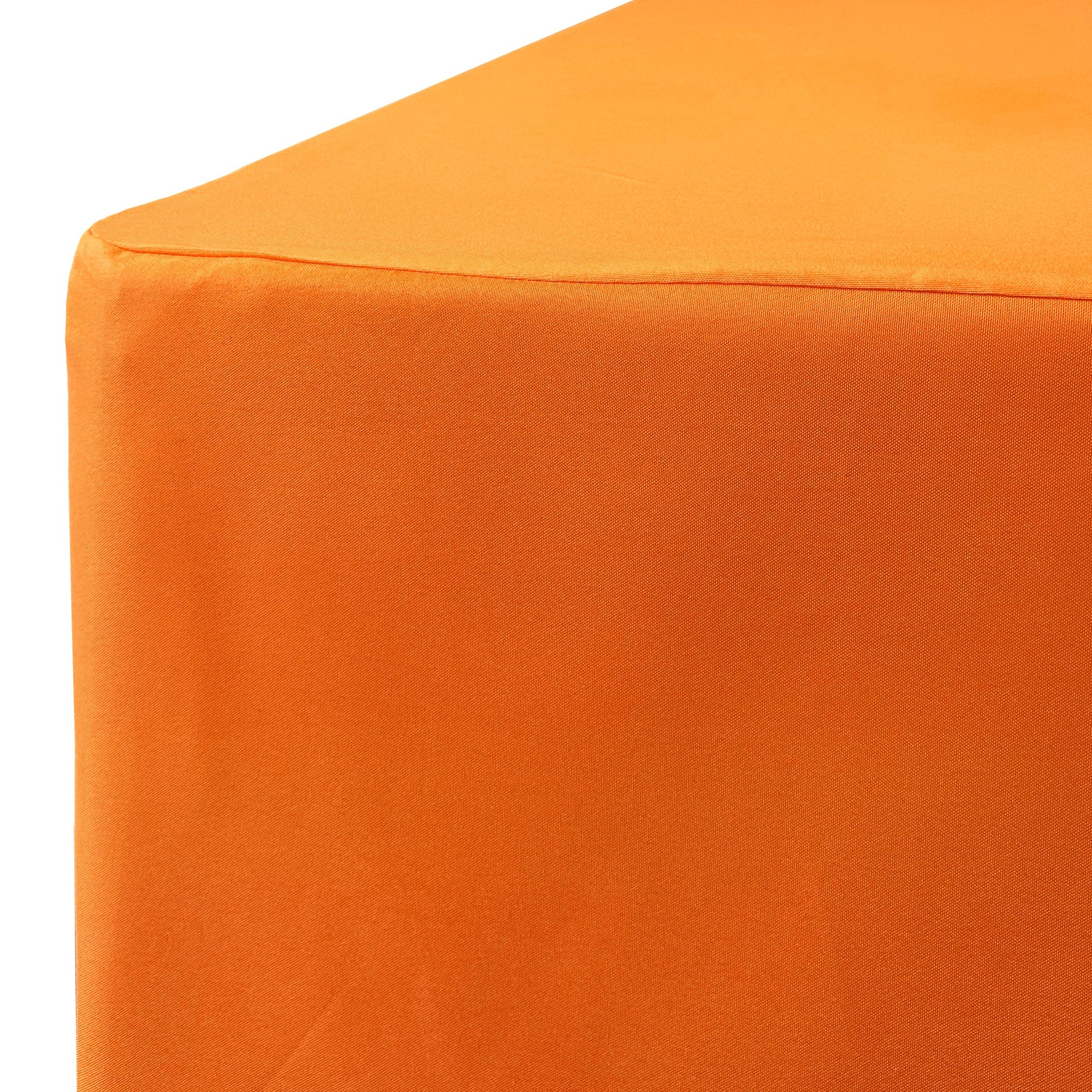 6 ft. Fitted Polyester Tablecloth Rectangular Orange