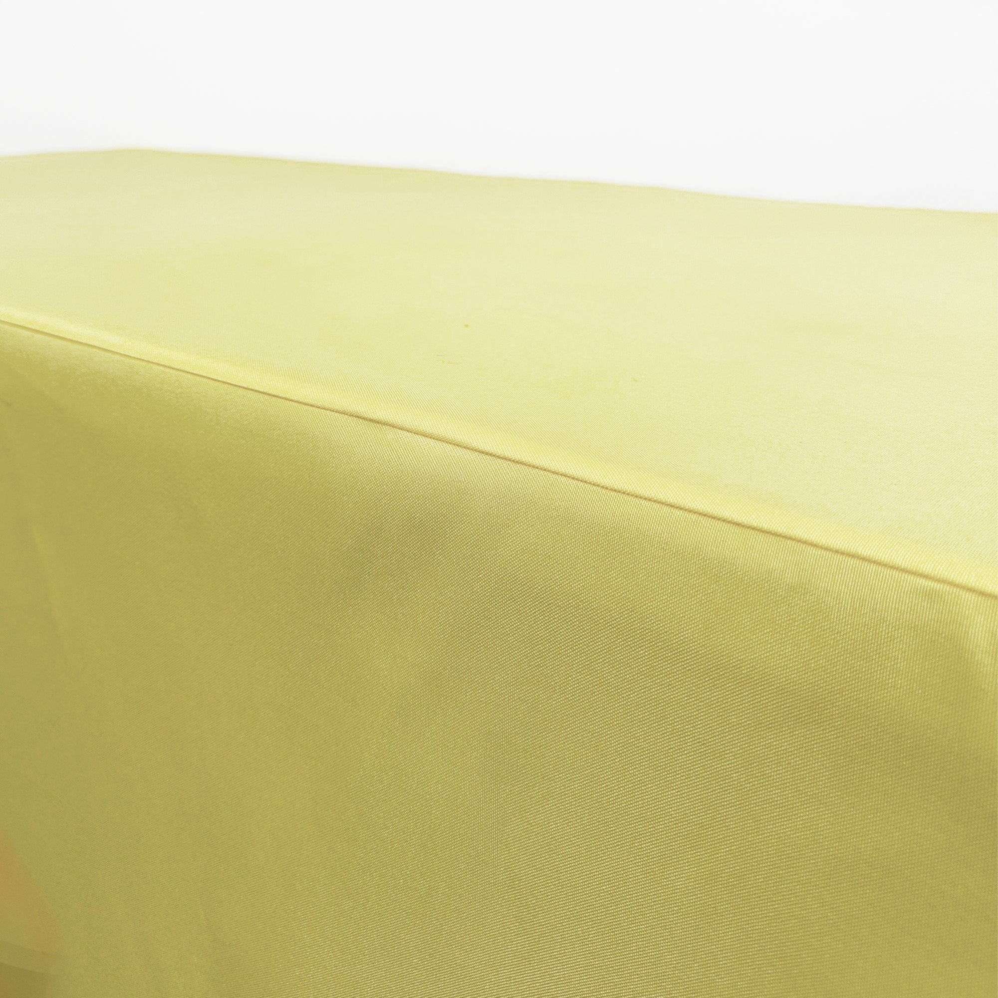 6 ft Rectangular Fitted Polyester Tablecloth Pastel Yellow