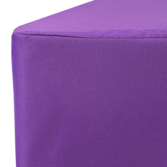 6 ft. Fitted Polyester Tablecloth Rectangular Purple