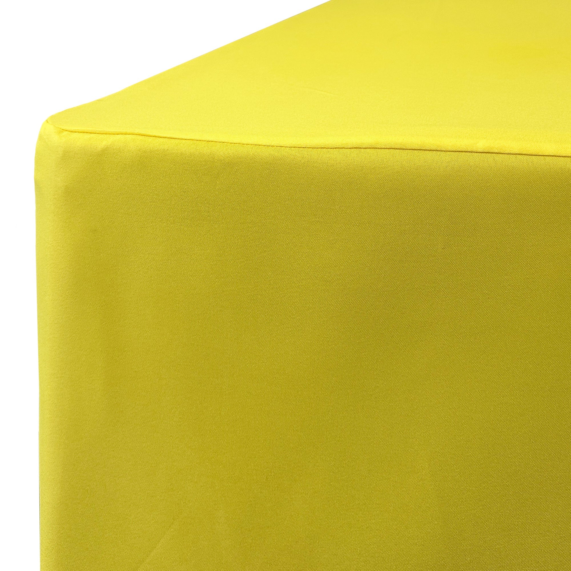 6 ft Fitted Polyester Tablecloth Rectangular Canary Yellow
