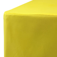 6 ft Fitted Polyester Tablecloth Rectangular Canary Yellow