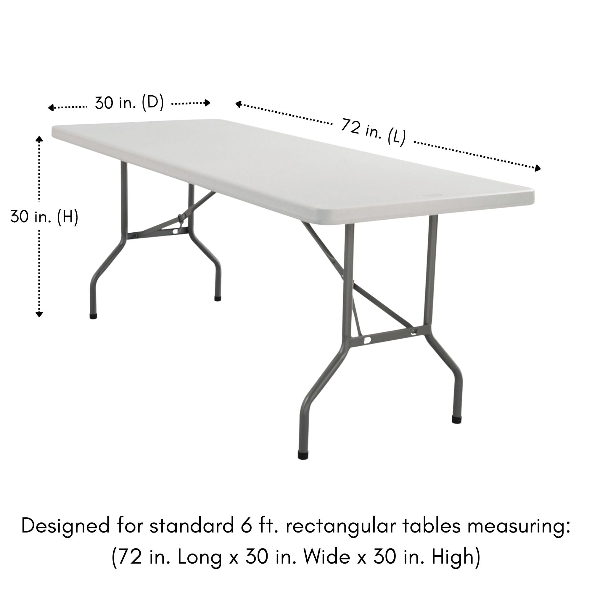 6 ft Rectangular Fitted Polyester Tablecloth Blush