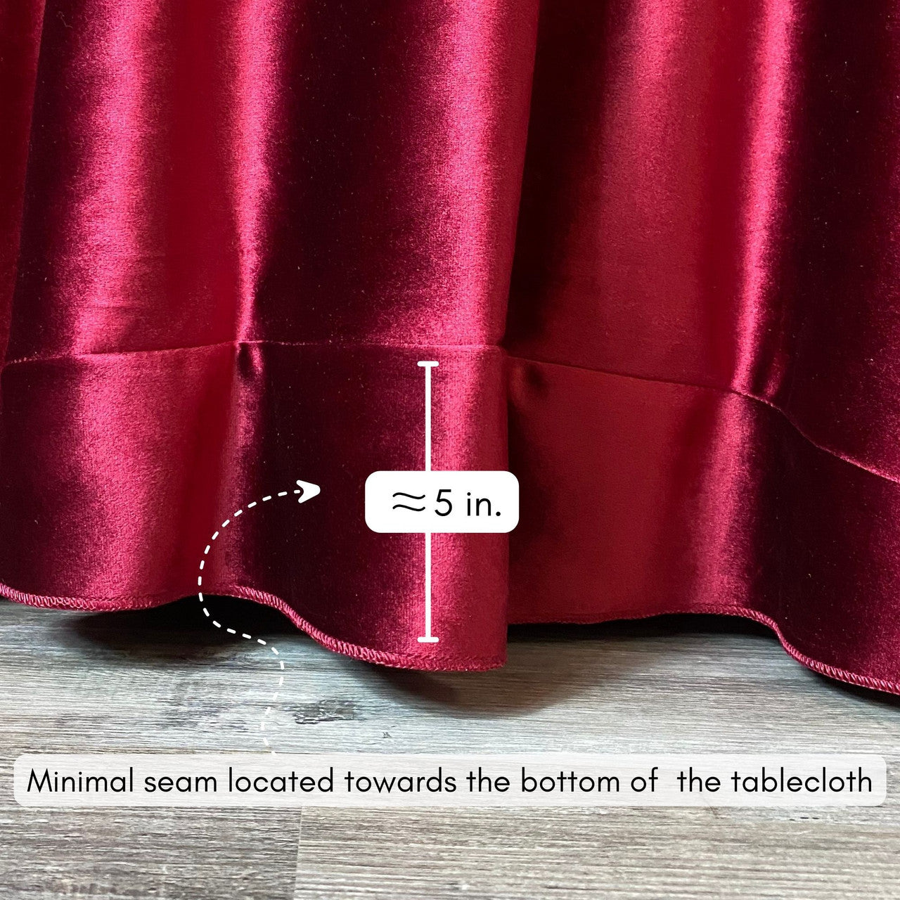 120 Inch Round Velvet Tablecloth Burgundy