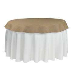 60 Inch Round Burlap Tablecloth