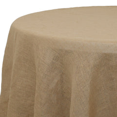 120 Inch Round Burlap Tablecloth