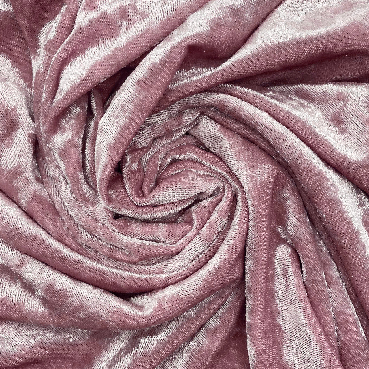 132 Inch Round Crushed Velvet Tablecloth Dusty Rose
