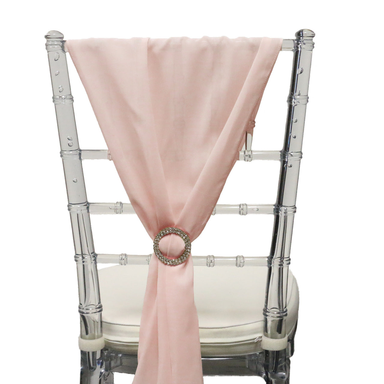 5 Pack 6 Ft Chiffon Chiavari Chair Sashes Blush