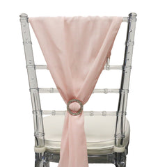 5 Pack 6 Ft Chiffon Chiavari Chair Sashes Blush