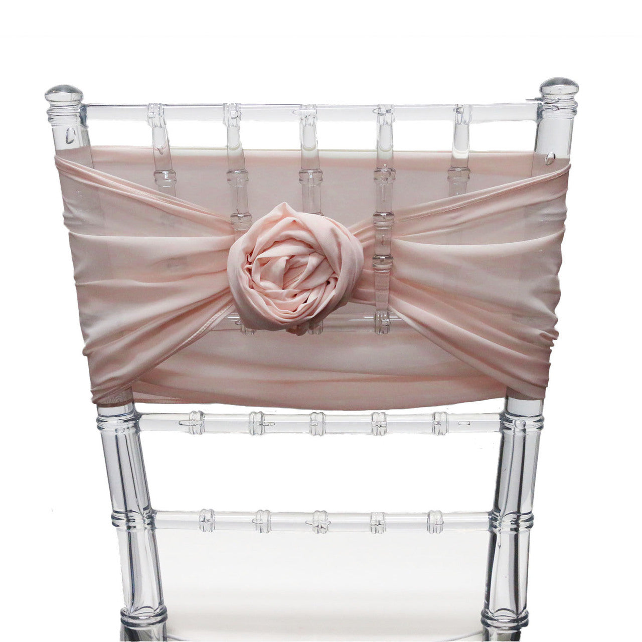 5 Pack 6 Ft Chiffon Chiavari Chair Sashes Blush
