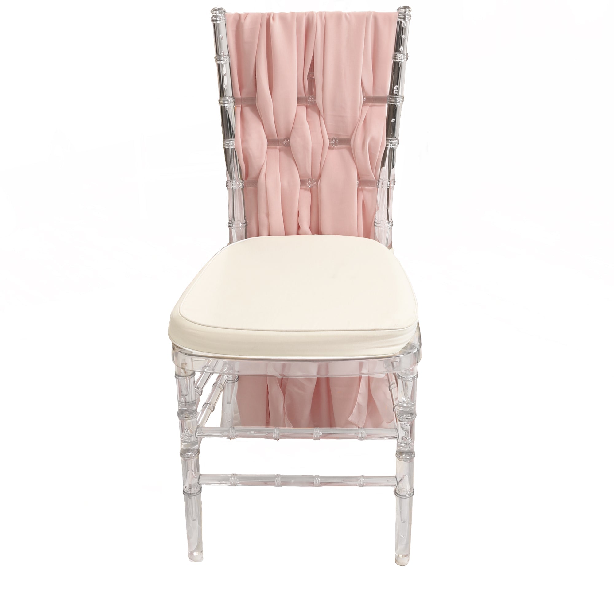 5 Pack 6 Ft Chiffon Chiavari Chair Sashes Blush