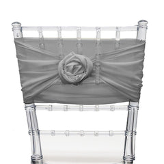 5 Pack 6 Ft Chiffon Chiavari Chair Sashes Silver
