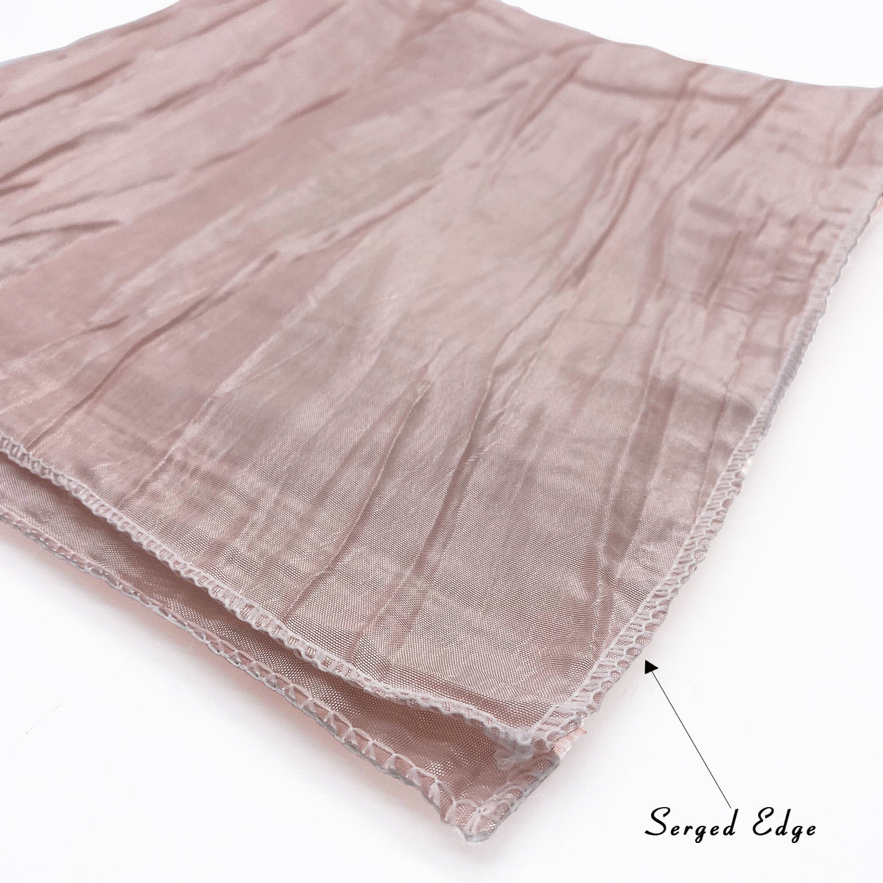 20 Inch Crinkle Taffeta Cloth Napkins Blush (Pack of 10)
