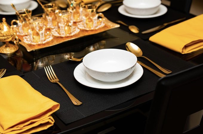 20 inch Polyester Cloth Napkins Gold (Pack of 10)