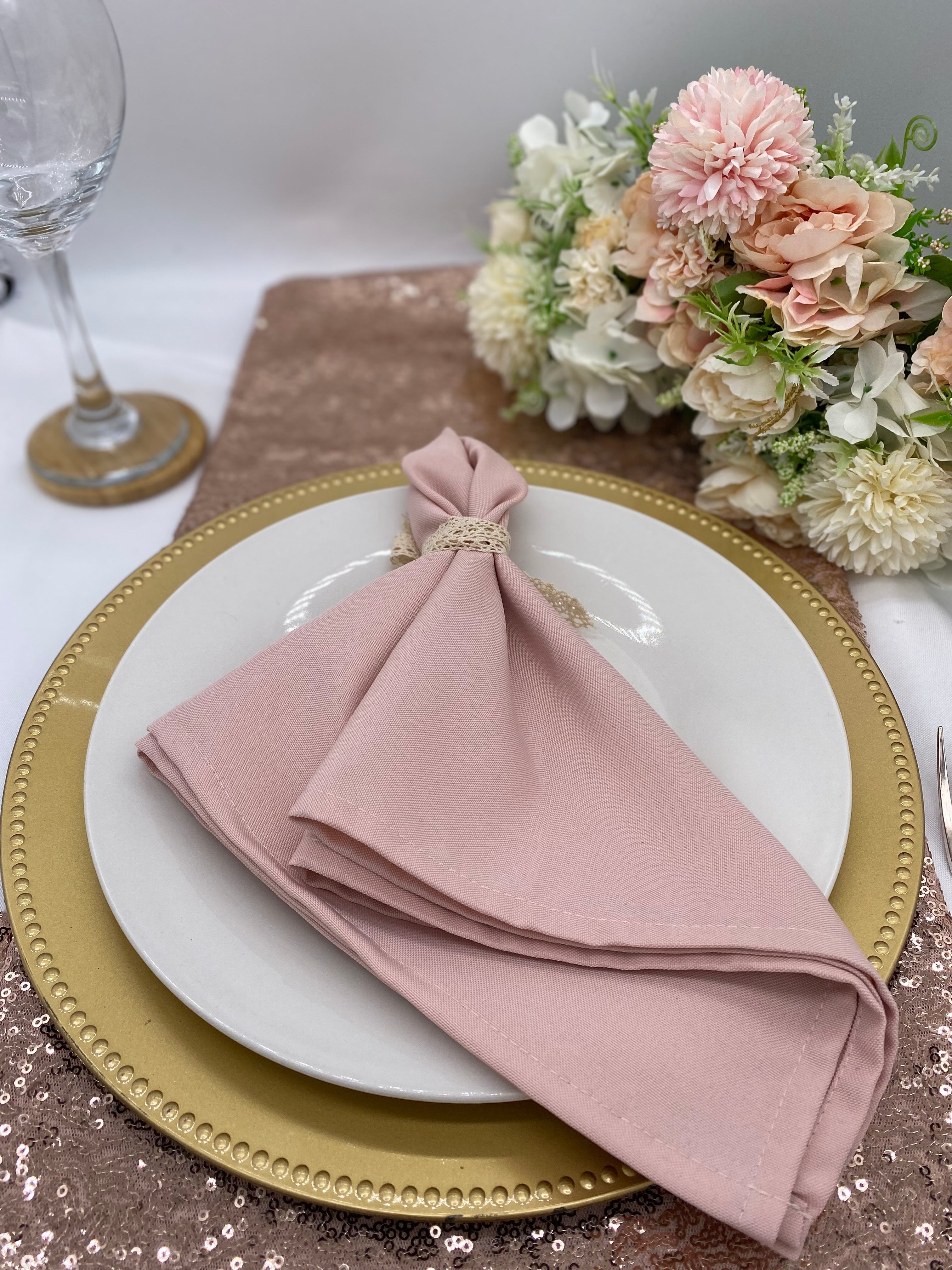 20 inch Polyester Cloth Napkins Blush (Pack of 10)