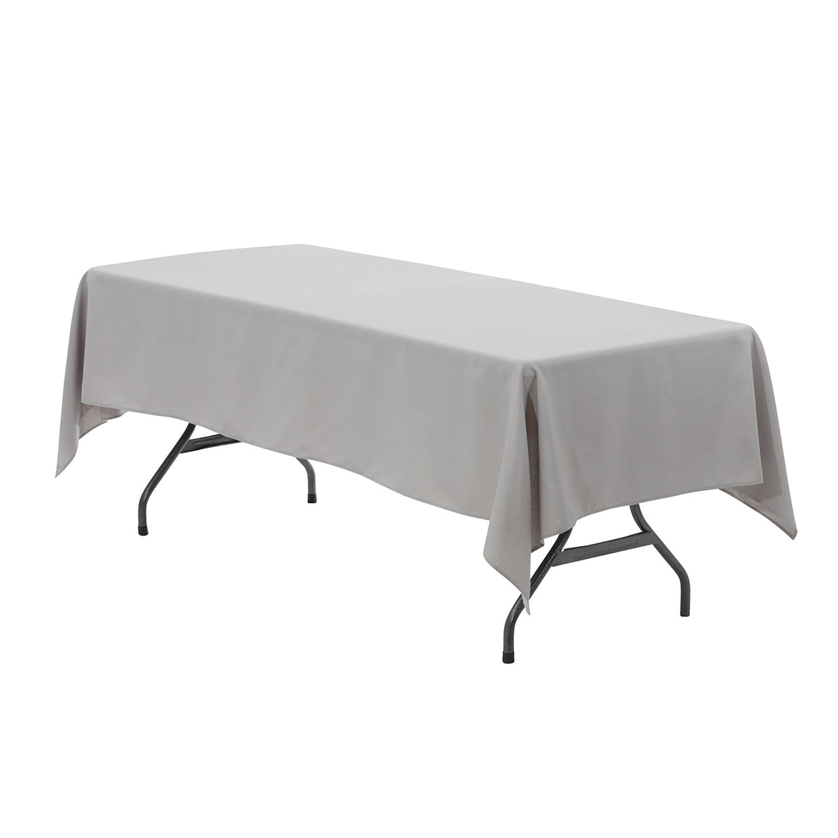 60 x 102 inch Polyester Rectangular Tablecloth Gray
