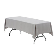60 x 102 inch Polyester Rectangular Tablecloth Gray