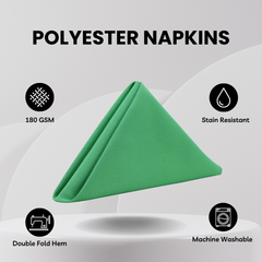 20 Inch Polyester Cloth Napkins Emerald Green (Pack of 10)