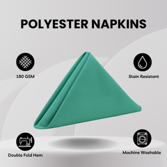 20 inch Polyester Cloth Napkins Teal (Pack of 10)