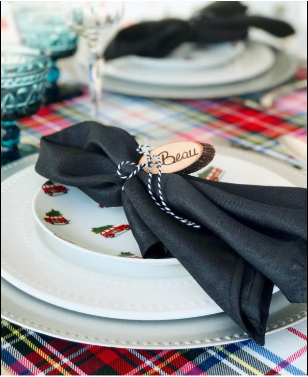20 inch Polyester Cloth Napkins Black (Pack of 10)