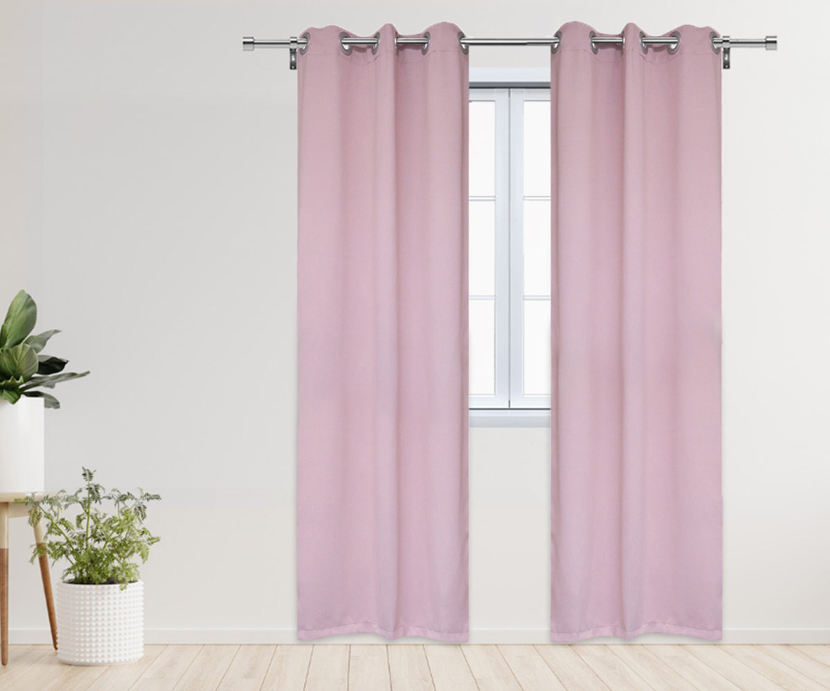 52 X 95 Inch Blackout Polyester Curtains with Grommets Blush - 2 Panels