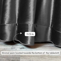 120 Inch Round Velvet Tablecloth Black