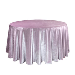 120 Inch Round Velvet Tablecloth Dusty Mauve