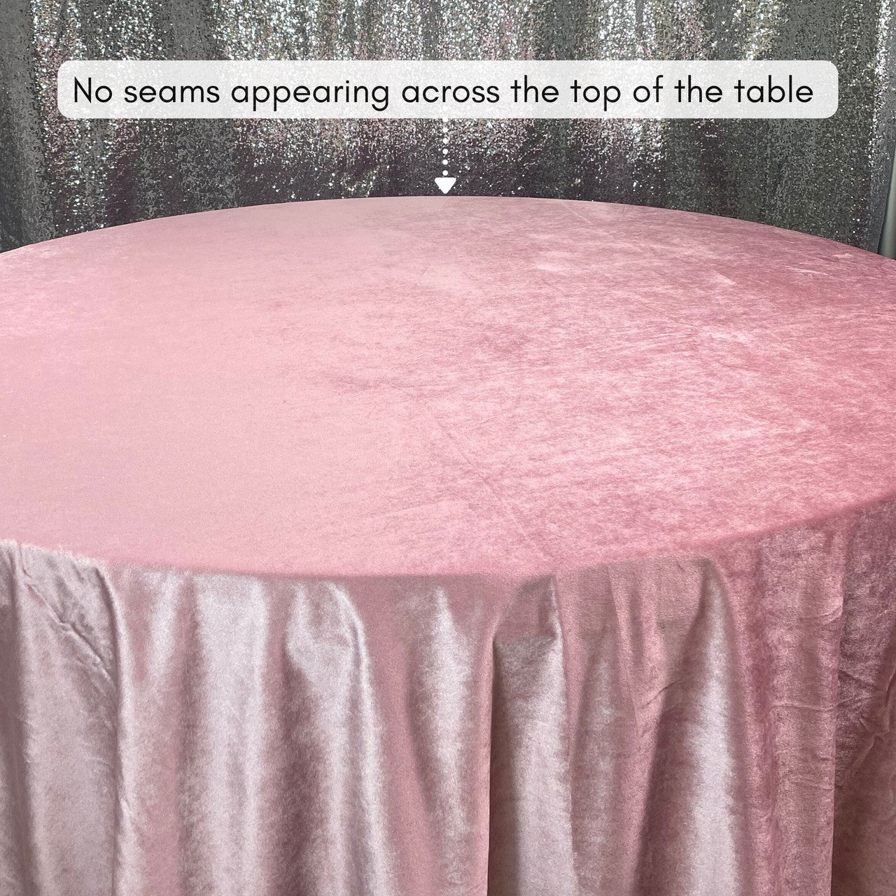 132 Inch Round Velvet Tablecloth Dusty Rose