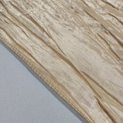 14 x 108 inch Crinkle Taffeta Table Runner Champagne