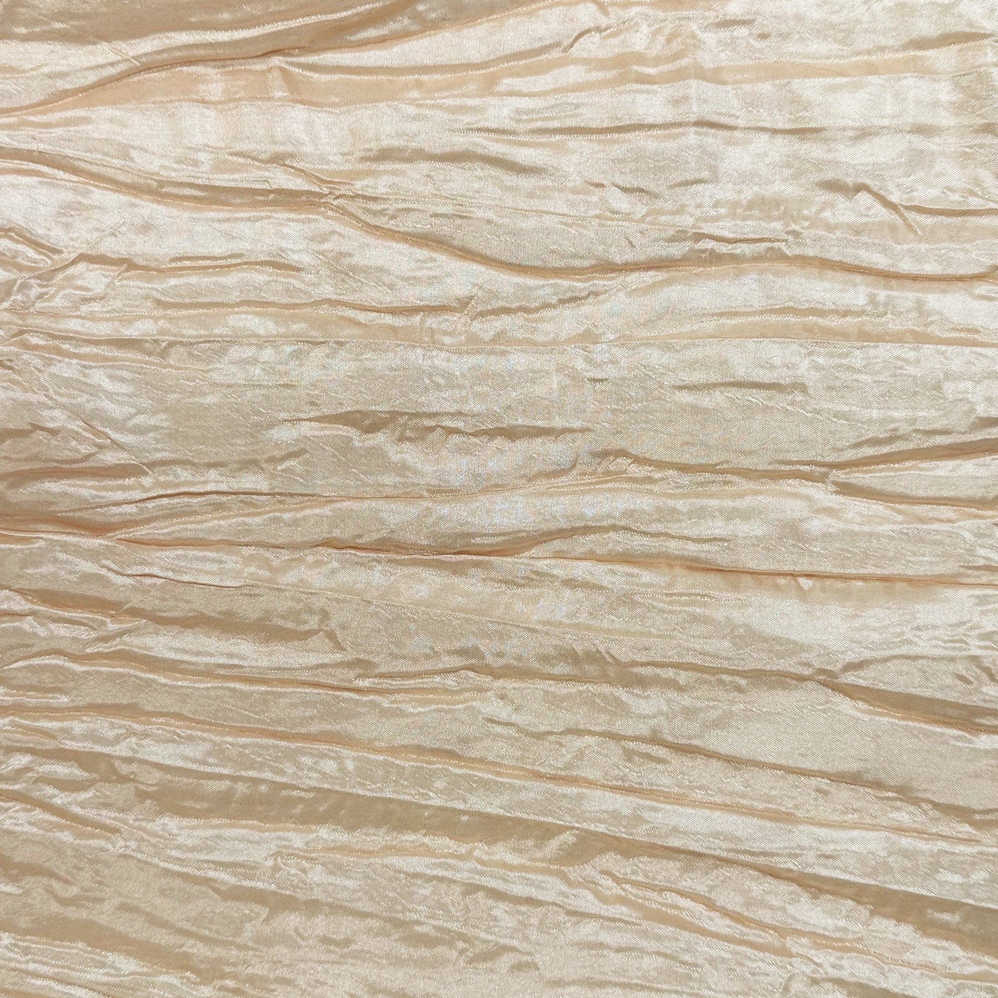 14 x 108 inch Crinkle Taffeta Table Runner Champagne