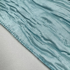 14 x 108 Inch Crinkle Taffeta Table Runner Dusty Blue