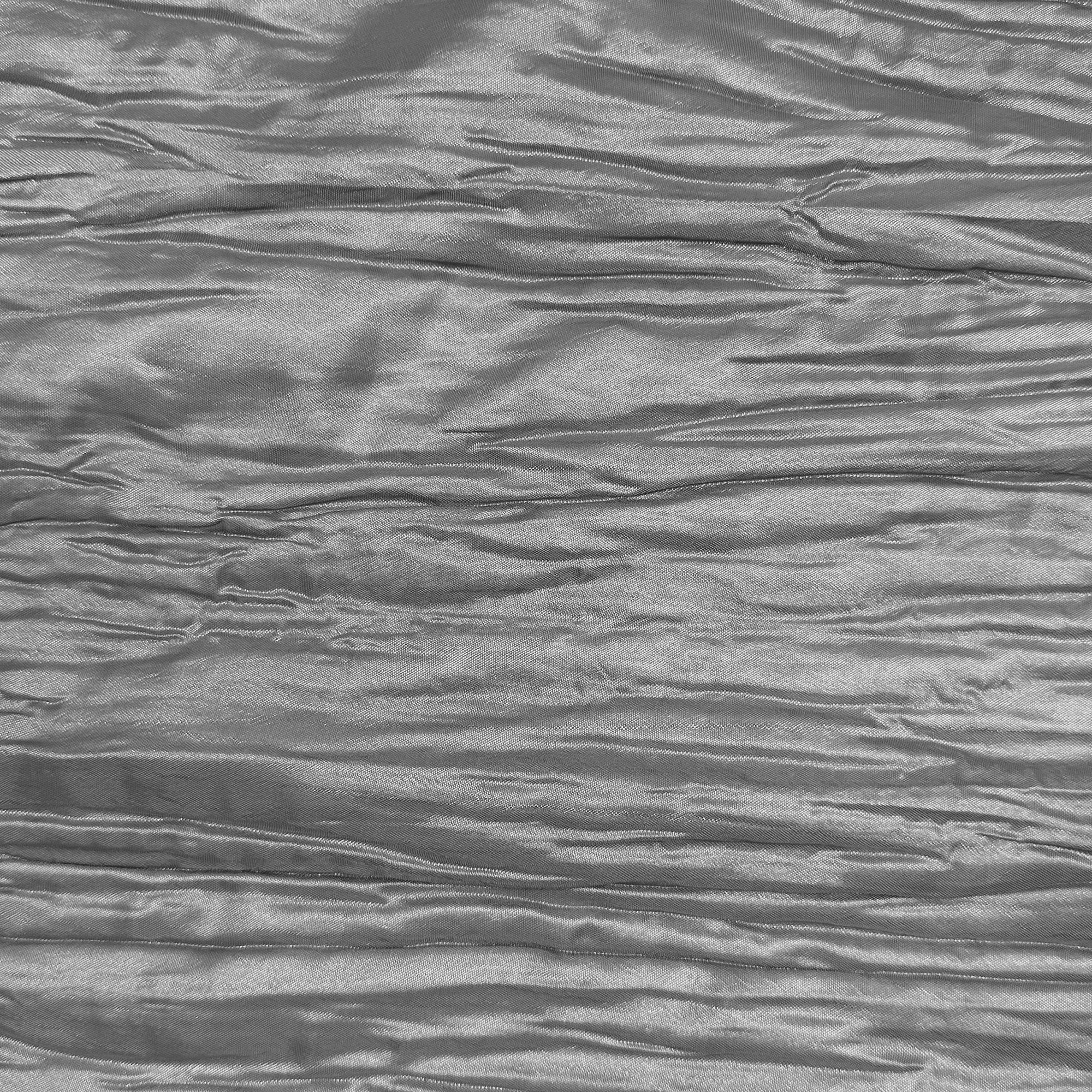 14 x 108 inch Crinkle Taffeta Table Runner Platinum / Dark Silver