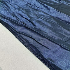 14 x 108 inch Crinkle Taffeta Table Runner Navy Blue