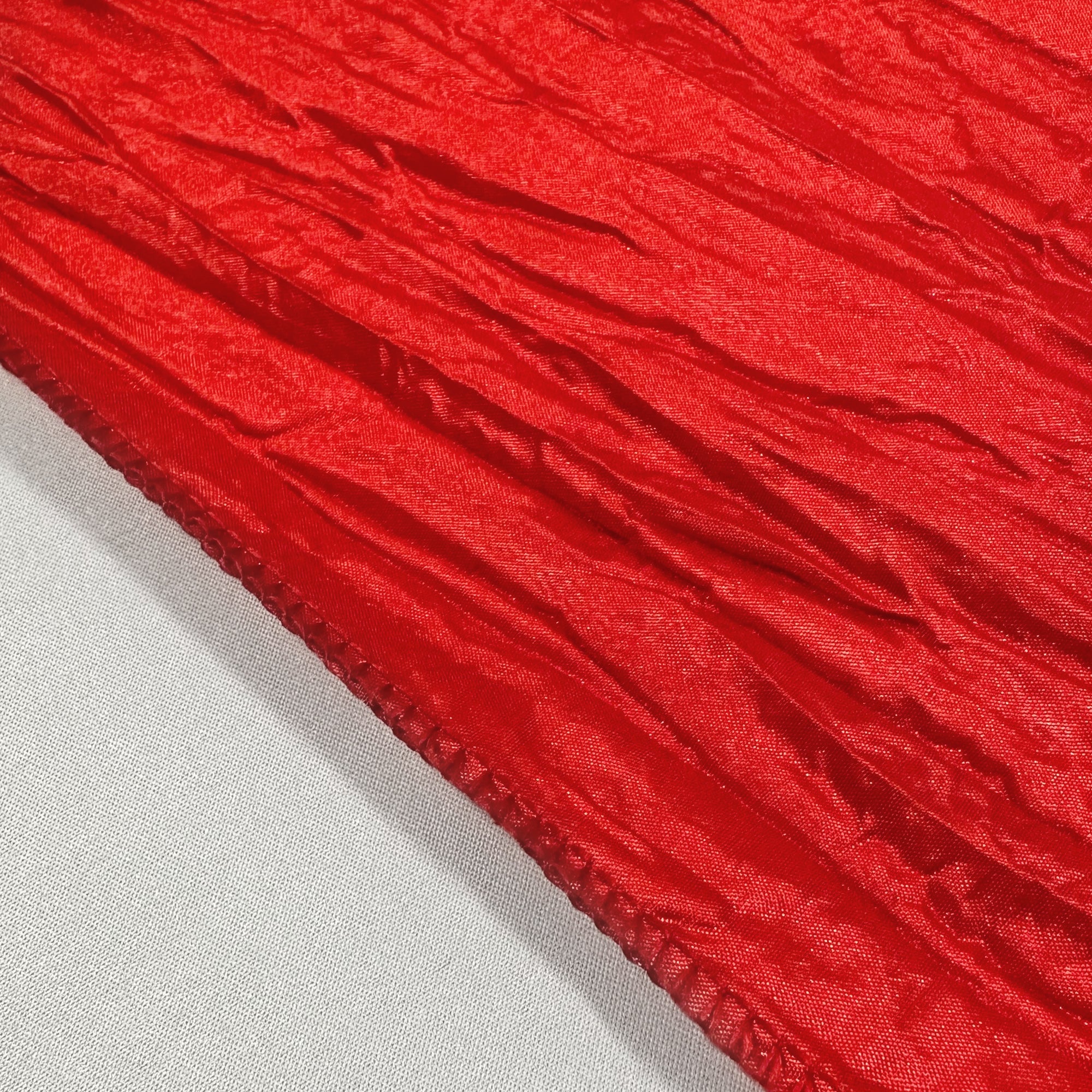 14 x 108 inch Crinkle Taffeta Table Runner Red