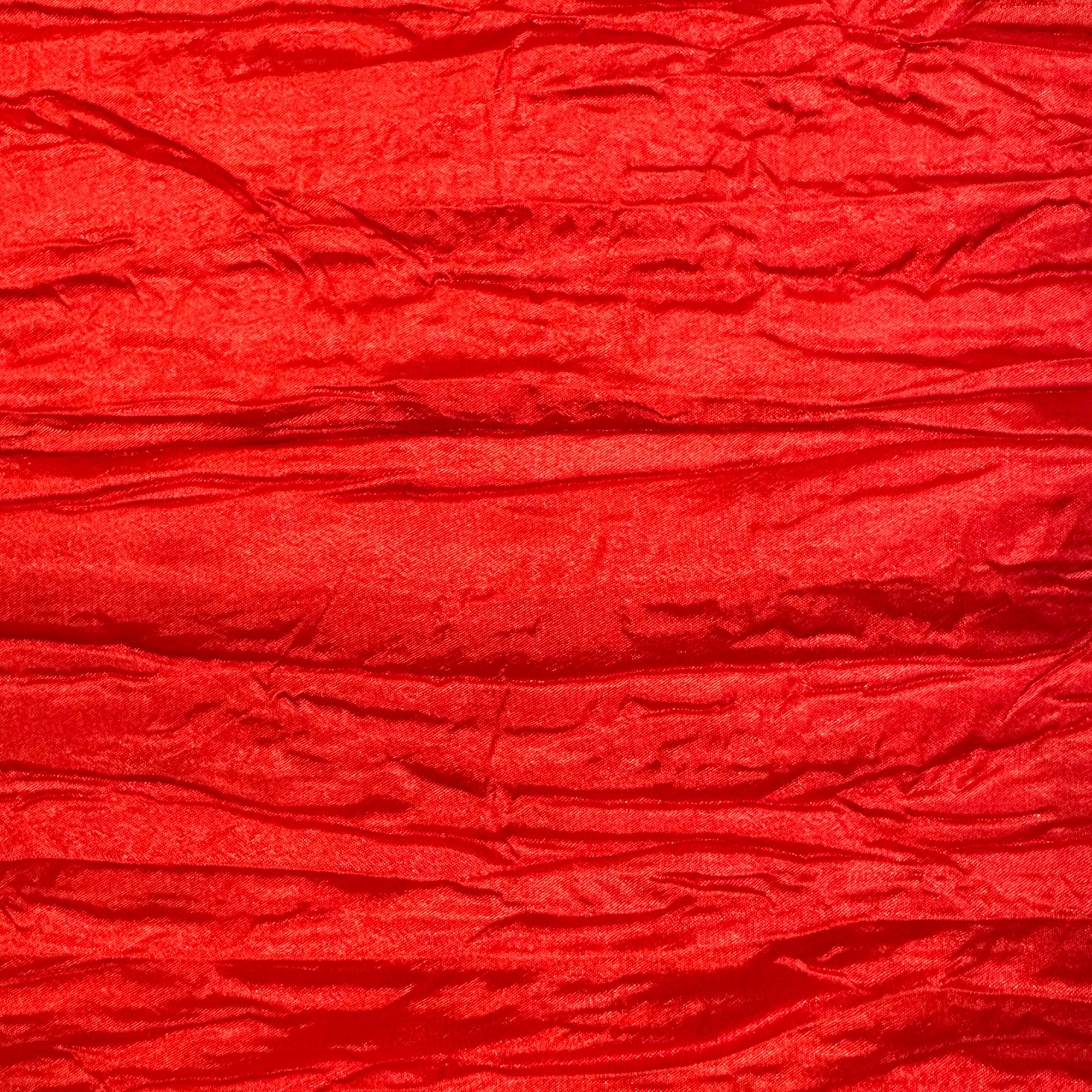 14 x 108 inch Crinkle Taffeta Table Runner Red