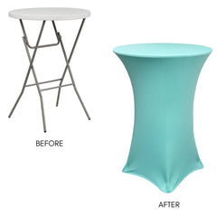 30 inch Highboy Cocktail Round Spandex Table Cover Tiffany