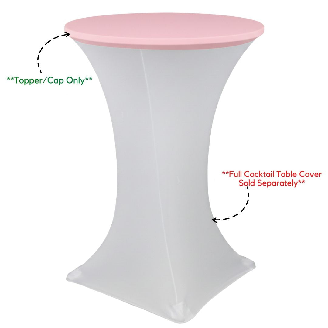 30 Inch Stretch Spandex Table Topper/Cap Pink