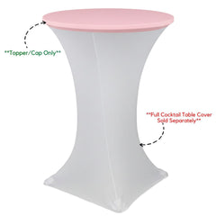 30 Inch Stretch Spandex Table Topper/Cap Pink