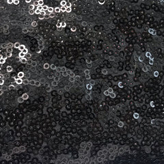 120 inch Glitz Sequin Round Tablecloth Black