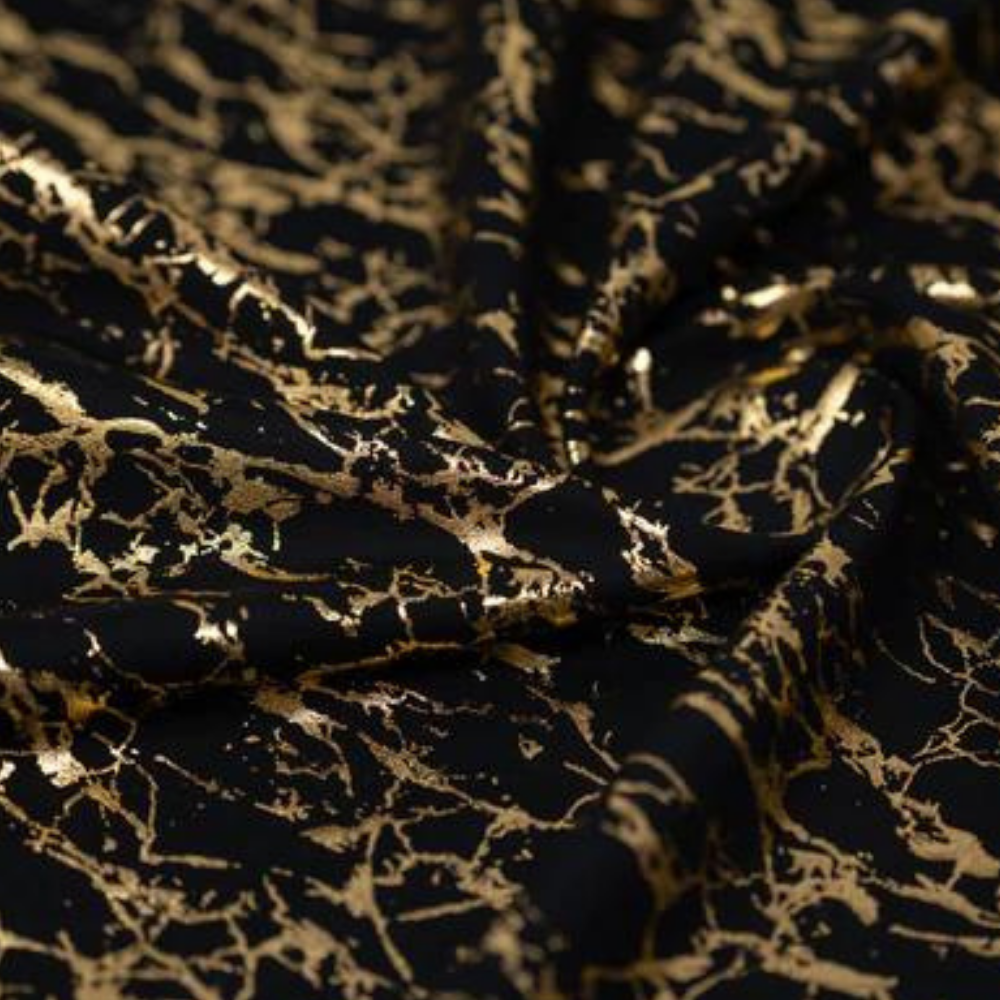 30 inch Highboy Cocktail Round Stretch Spandex Table Cover Black With Gold Marbling