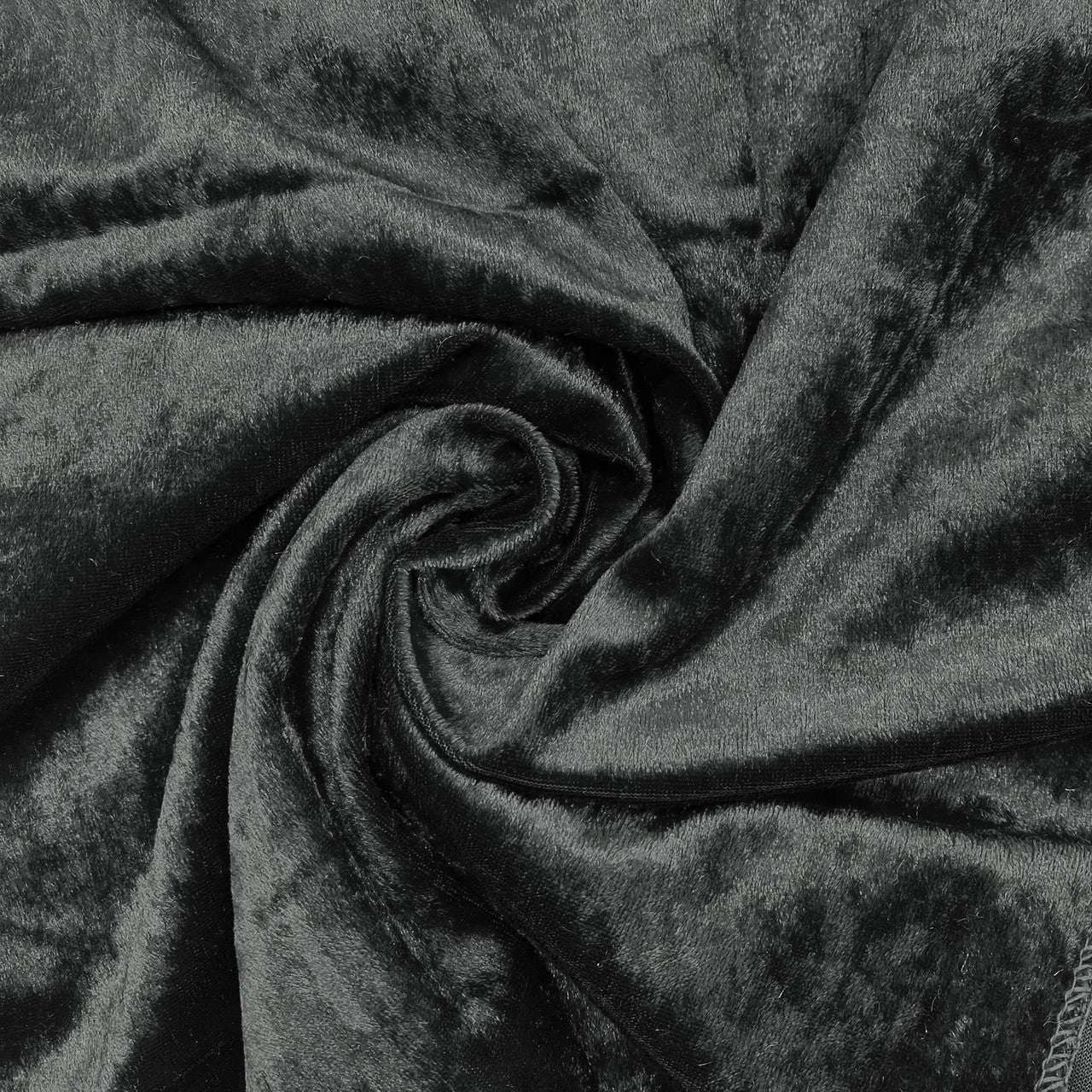 132 Inch Round Crushed Velvet Tablecloth Black