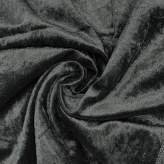 120 Inch Round Crushed Velvet Tablecloth Black