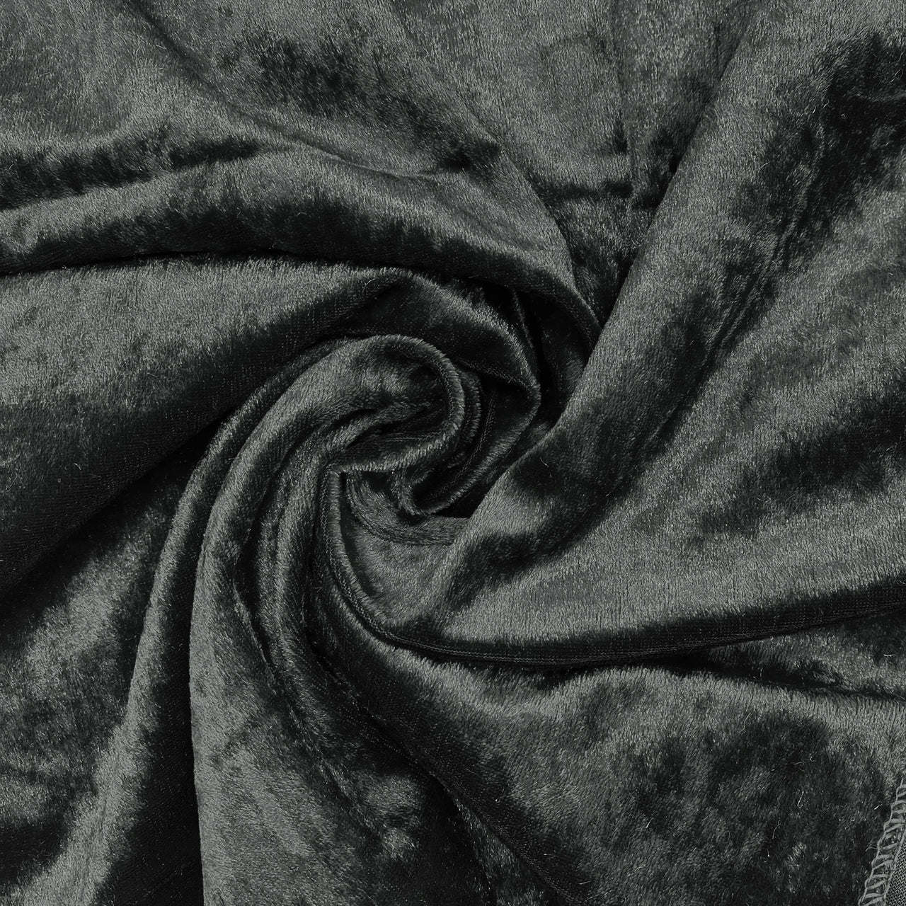 14 x 108 Inch Crushed Velvet Table Runner Black