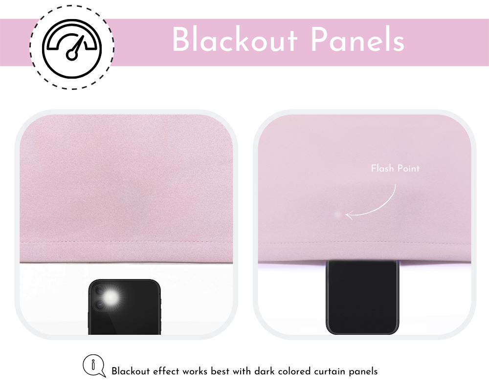 42 X 63 Inch Blackout Polyester Curtains with Rod Pocket Blush - 2 Panels