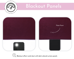 42 X 63 Inch Blackout Polyester Curtains with Rod Pocket Burgundy - 2 Panels