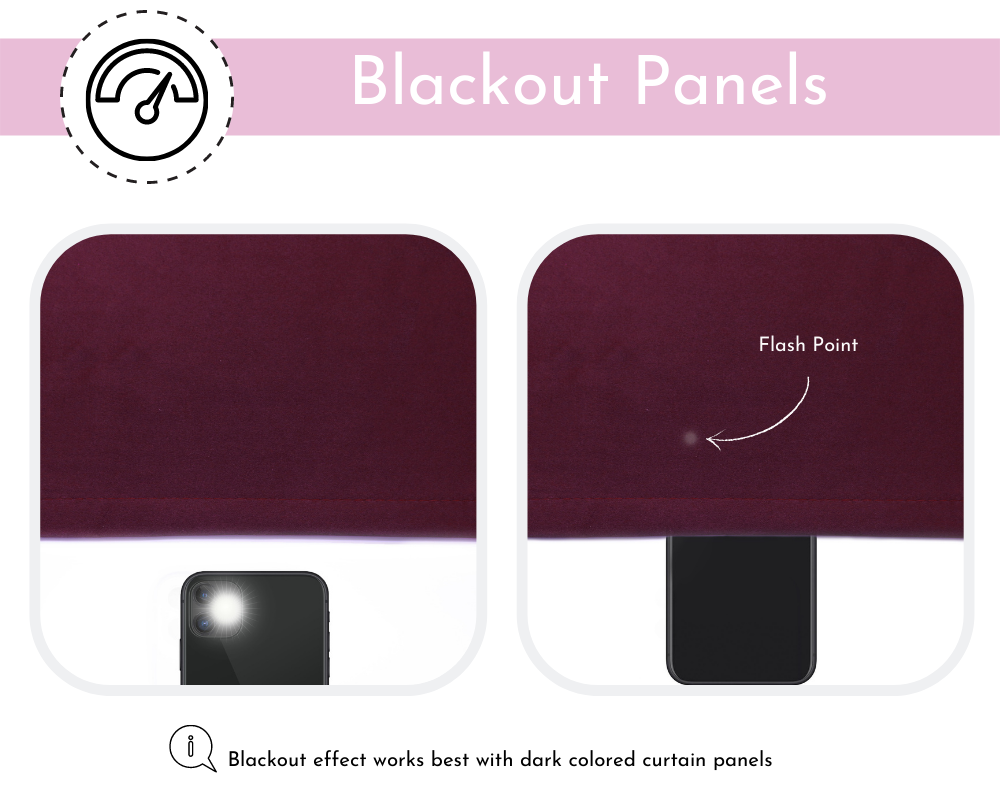 42 X 84 Inch Blackout Polyester Curtains with Rod Pocket Burgundy - 2 Panels