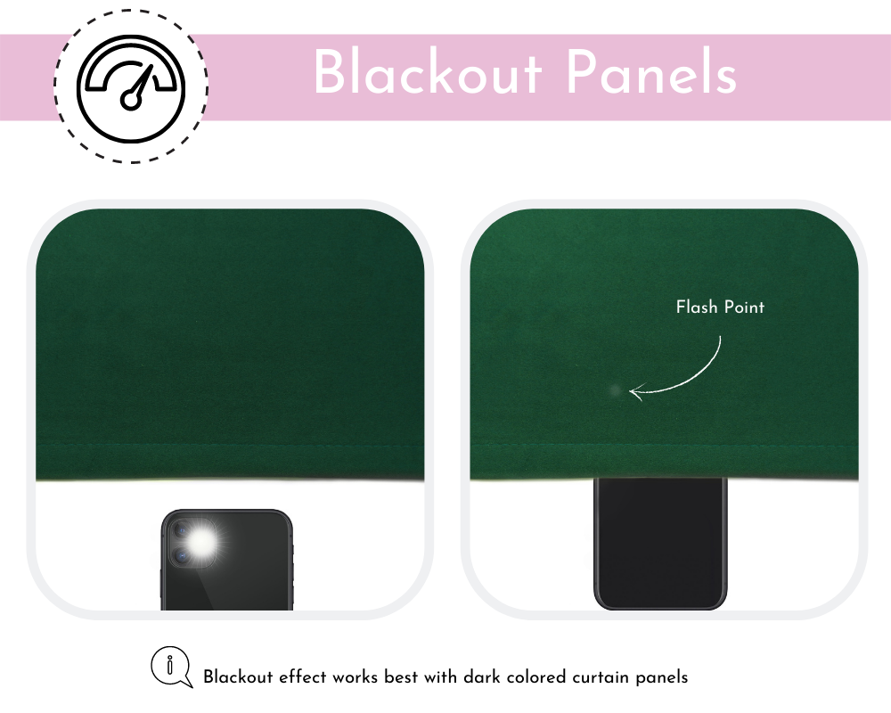 42 X 84 Inch Blackout Polyester Curtains with Rod Pocket Hunter Green - 2 Panels